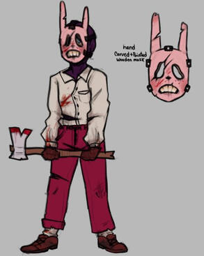 Personal Mascot, Greg the New Oak Woodsman. A slasher inspired character